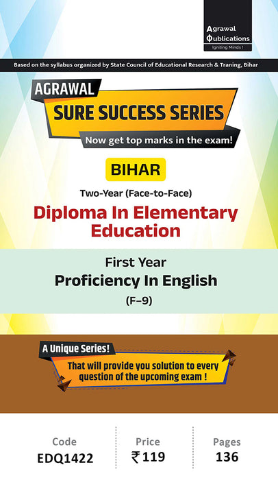 Bihar D.EL.ED | 1st Year | Proficiency in English Sure Success Series